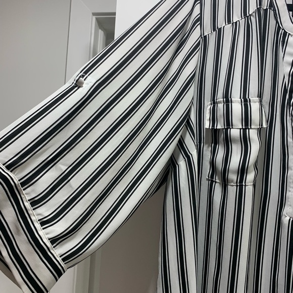 Torrid Black and White Striped Harper Blouse - Picture 5 of 5